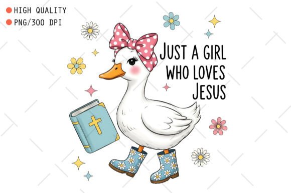 Christian Girl Loves Jesus PNG