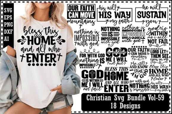 Christian SVG Bundle Vol-59: T-Shirt Designs for Local Branding