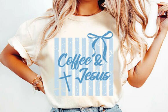 Coquette Coffee & Jesus T-Shirt Designs