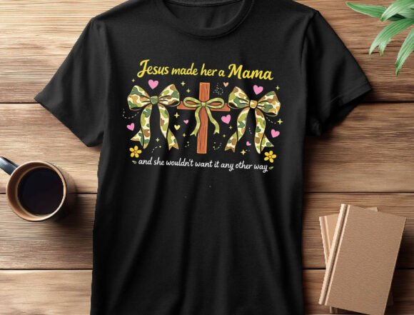 Cute Christian Mama PNG Jesus Lover T-Shirt Designs