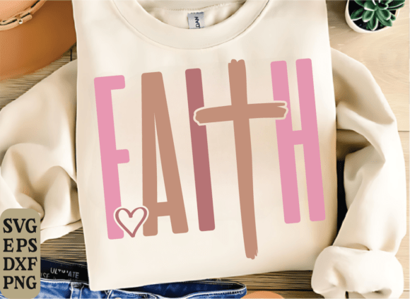Faith SVG: Christian Cross Design for T-Shirt Designs
