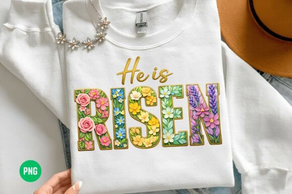 He is Risen Brushstroke PNG, Christian