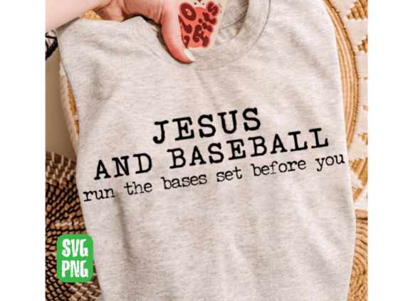 Jesus and Baseball SVG, Christian Graphic