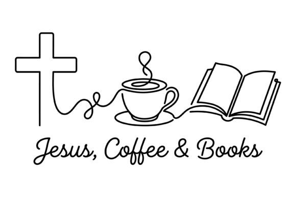 Jesus Coffee Books Christian Design T-Shirt Designs