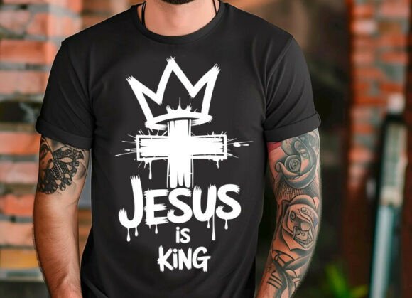 Jesus is King Modern Christian Shirt Des T-Shirt Designs