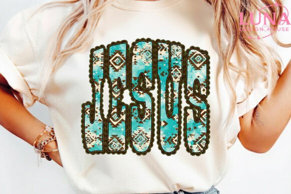 Jesus Western Aztec Sublimation PNG for T-Shirt Designs