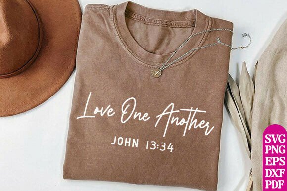 Love One Another Trendy Christian PNG T-Shirt Designs