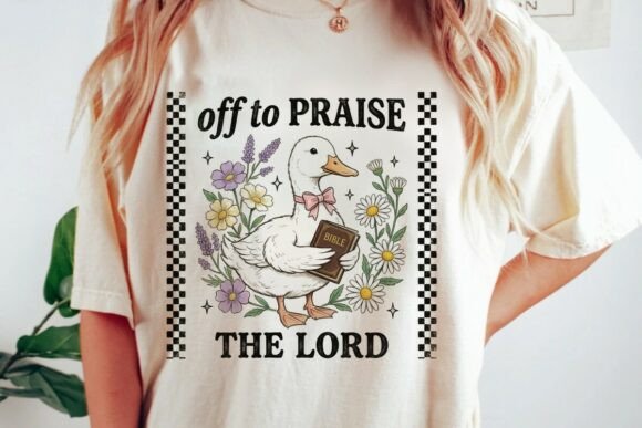 Off to Praise Lord Christian Duck PNG