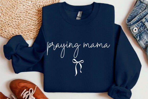 Praying Mama PNG & Christian Mom SVG for T-Shirt Designs