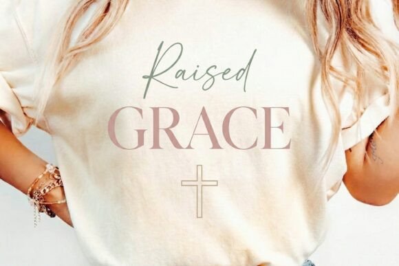 Raised Grace Christian T-Shirt Design PN