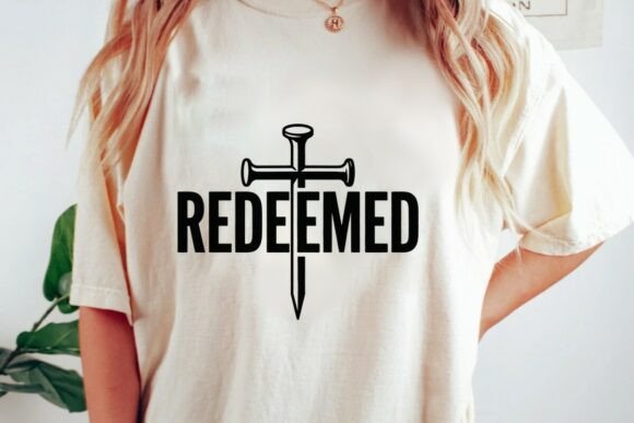 Redeemed Nail Cross Christian Faith PNG for T-Shirt Designs